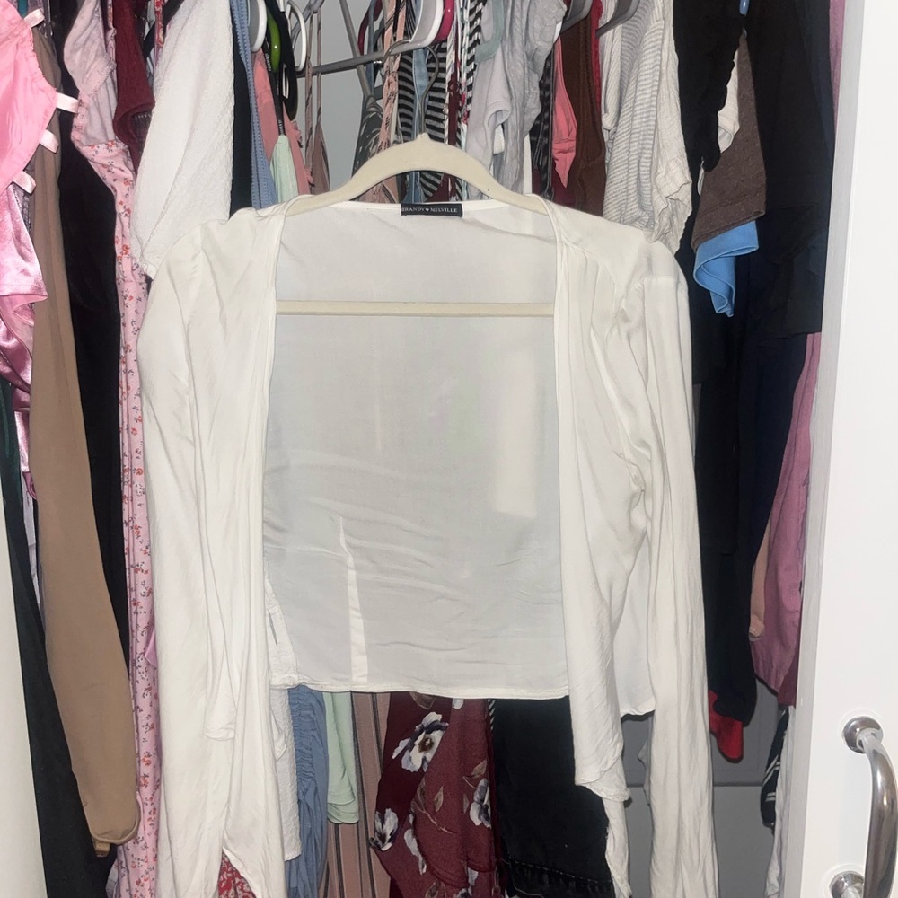 White Tie-Front Top